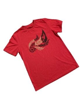 EUC Fossil Red Race Men’s Short Sleeve Casual Graphic Tee Shirt Size Large